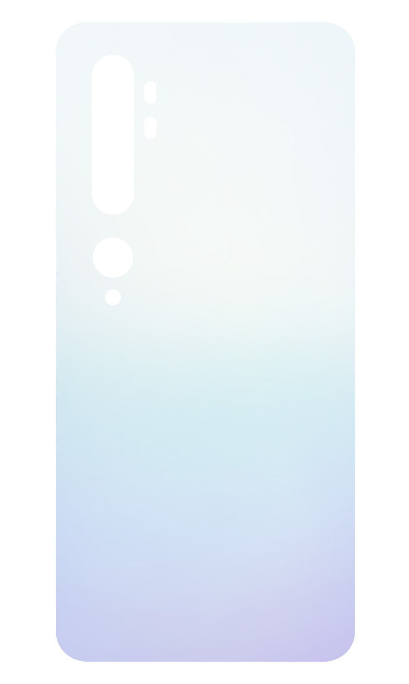 Batteridæksel kompatibelt med Xiaomi Mi Note 10, Hvid