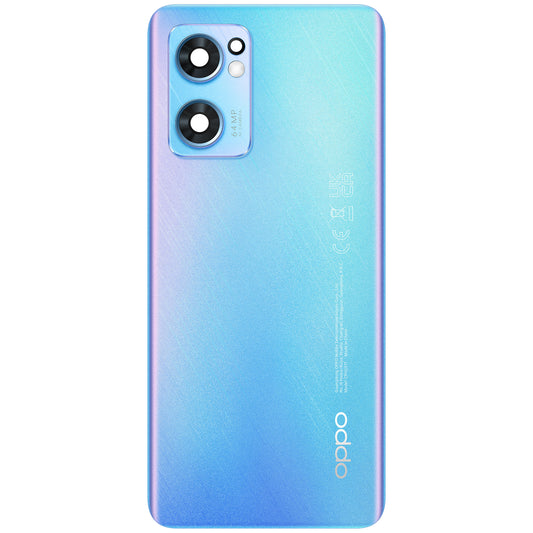 Batteridæksel Oppo Find X5 Lite / Reno7 5G, Blå (Startrails Blue), Servicepakke 4150029