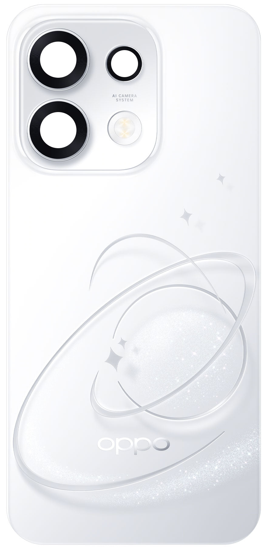Batteridæksel Oppo Reno16 F / Reno16 FS, Sølv (Pop White), Service Pack 621033001109