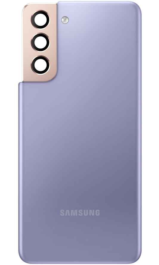 Batteridæksel Samsung Galaxy S21 5G G991, med bagkameraglas, lilla, brugt