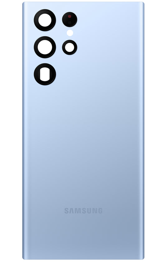 Batteridæksel Samsung Galaxy S22 Ultra 5G S908, Blå (Sky Blue), Servicepakke GH82-27457G
