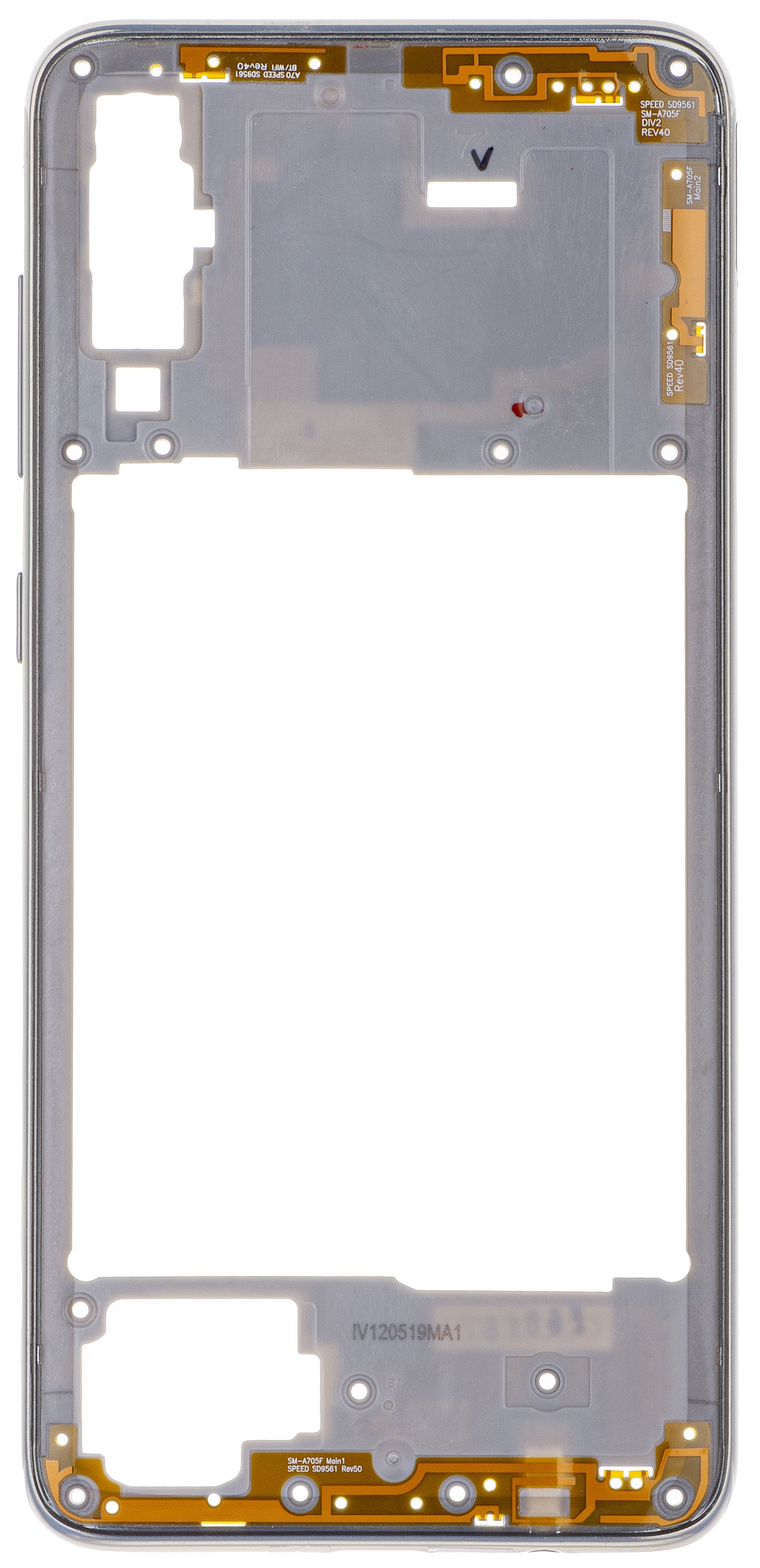 Samsung Galaxy A70 A705 mellemkasse, sølv