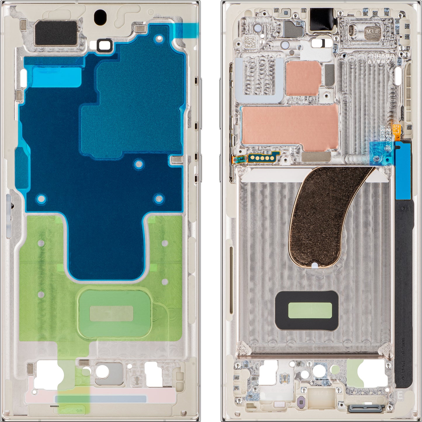 Mijloc Etui Samsung Galaxy S23 Ultra S918, Crem, Service Pack GH96-15833B