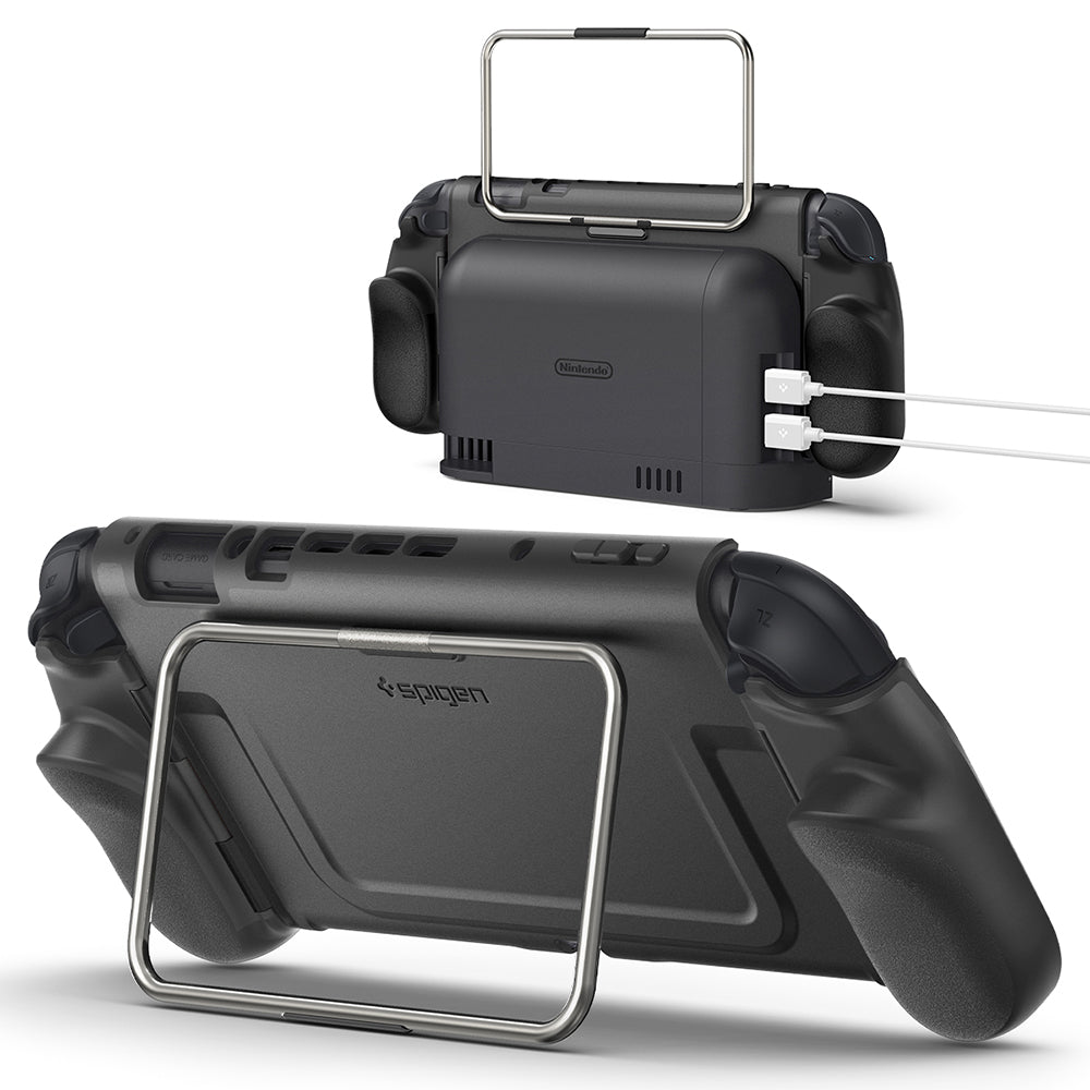 Spigen Dual Grip Pro Beskyttelsescover til Nintendo Switch 2, Sort ACS10196