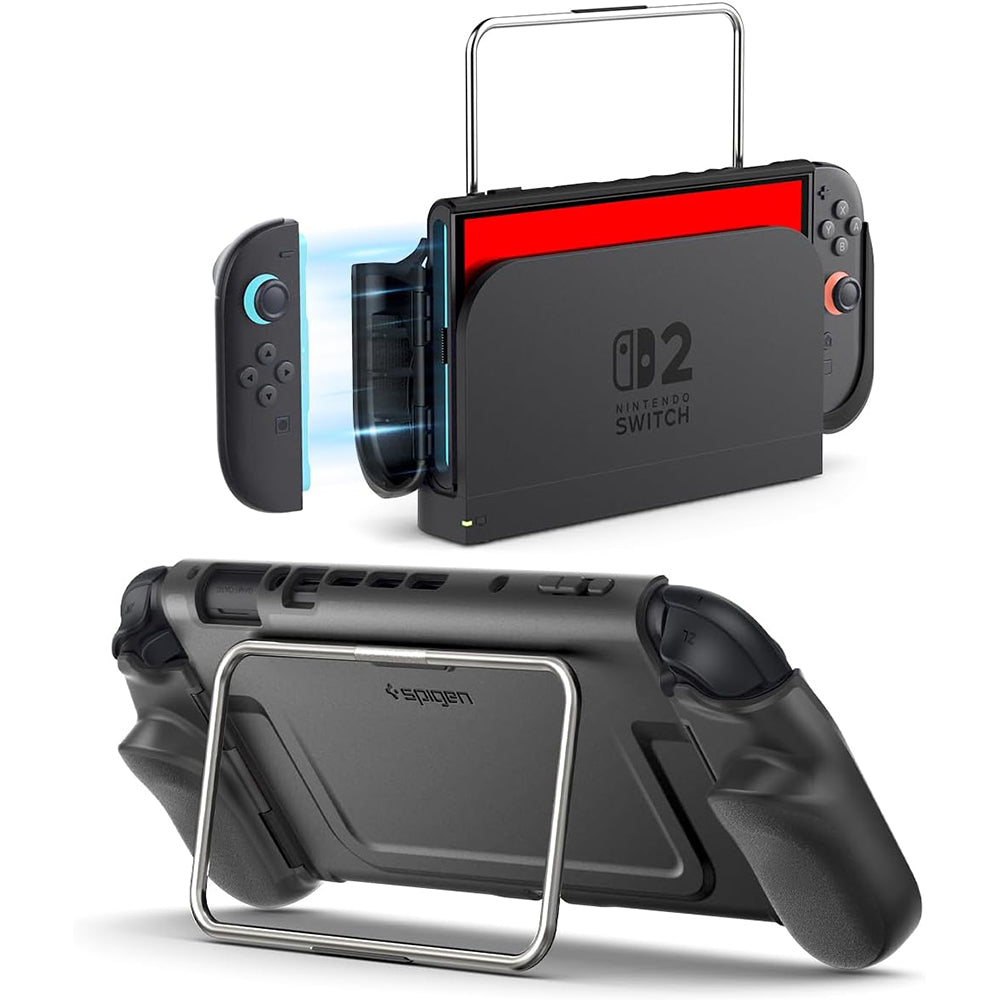 Spigen Dual Grip Pro Beskyttelsescover til Nintendo Switch 2, Sort ACS10196