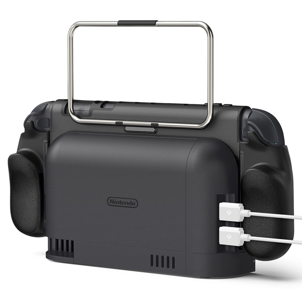 Spigen Dual Grip Pro Beskyttelsescover til Nintendo Switch 2, Sort ACS10196