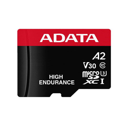 MicroSDXC-hukommelseskort Adata High Endurance, 64Gb, Klasse 10 / UHS-1 U3, med adapter AUSDX64GUI3V30SHA2-RA1
