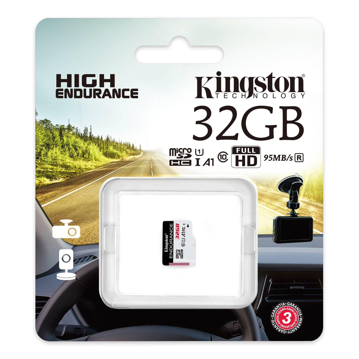Kingston High Endurance microSDHC hukommelseskort, 32Gb, Klasse 10 / UHS-1 U1 SDCE/32GB