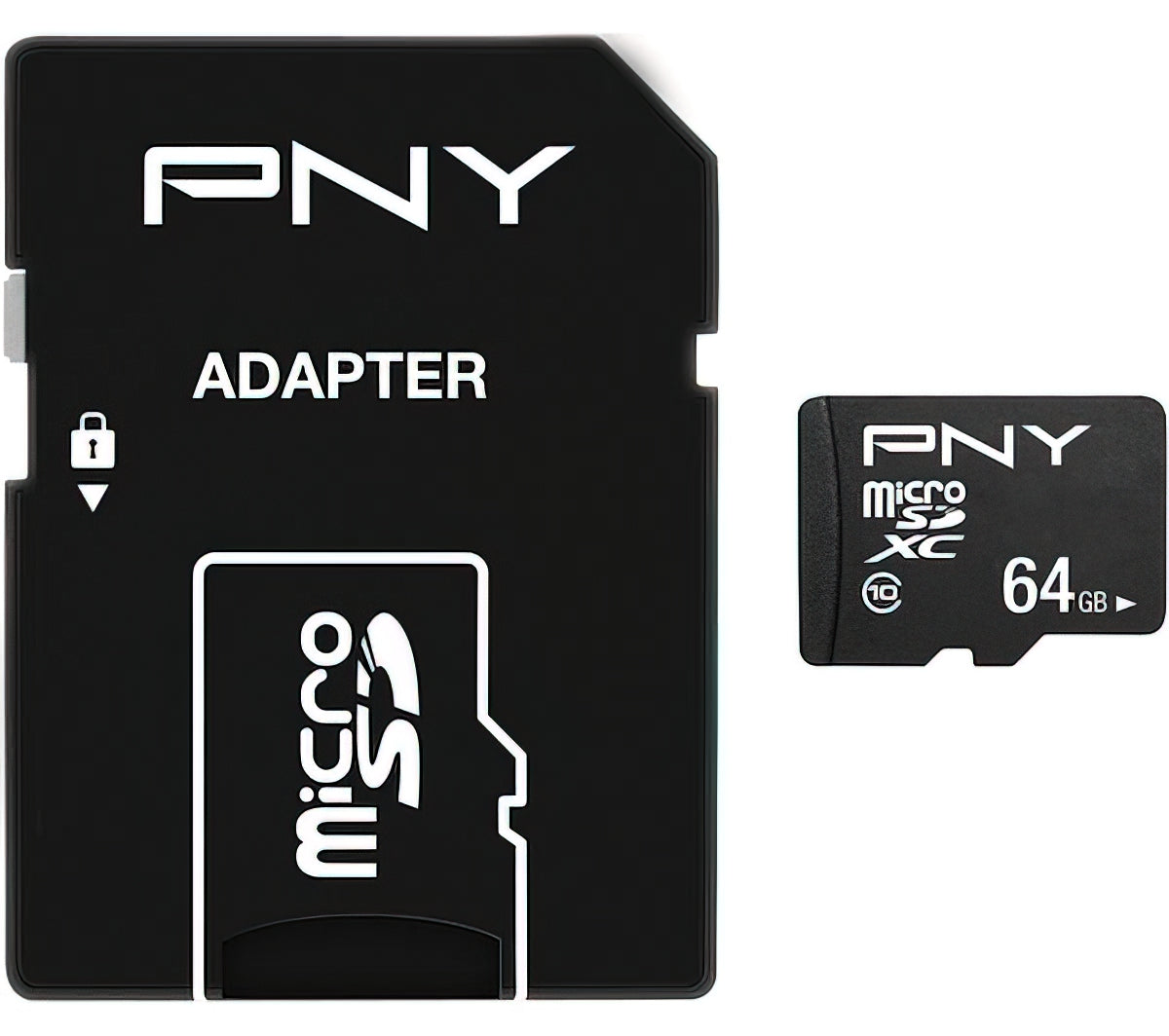 PNY Performance Plus microSDXC hukommelseskort, 64Gb, Klasse 10, Med Adapter P-SDU64G10PPL-GE