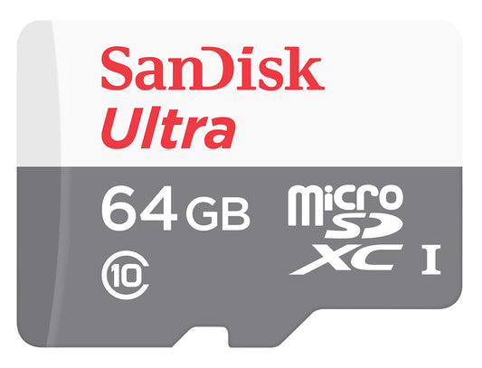 SanDisk Ultra Android microSDXC-hukommelseskort, 64 Gb, klasse 10 / UHS-1 U1 SDSQUNR-064G-GN3MN