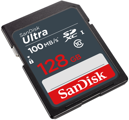 SDXC SanDisk Ultra hukommelseskort, 128GB, Klasse 10 SDSDUNR-128G-GN3IN