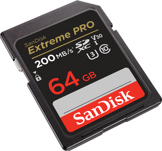 SDXC-hukommelseskort SanDisk Extreme Pro, 64Gb, Klasse 10 / UHS-1 U3 SDSDXXU-064G-GN4IN