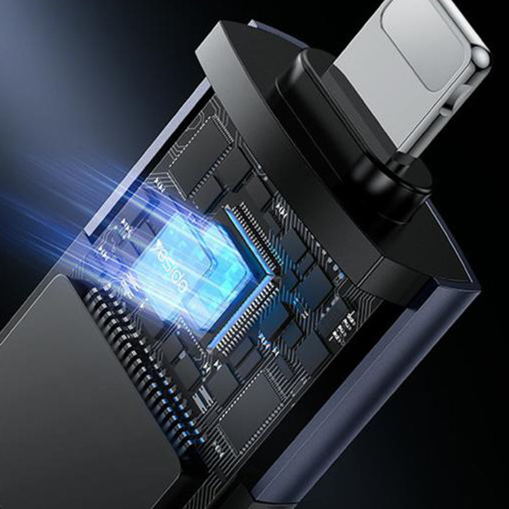 Lightning Card Reader Yesido GS38, microSD, Grå, Genforseglet