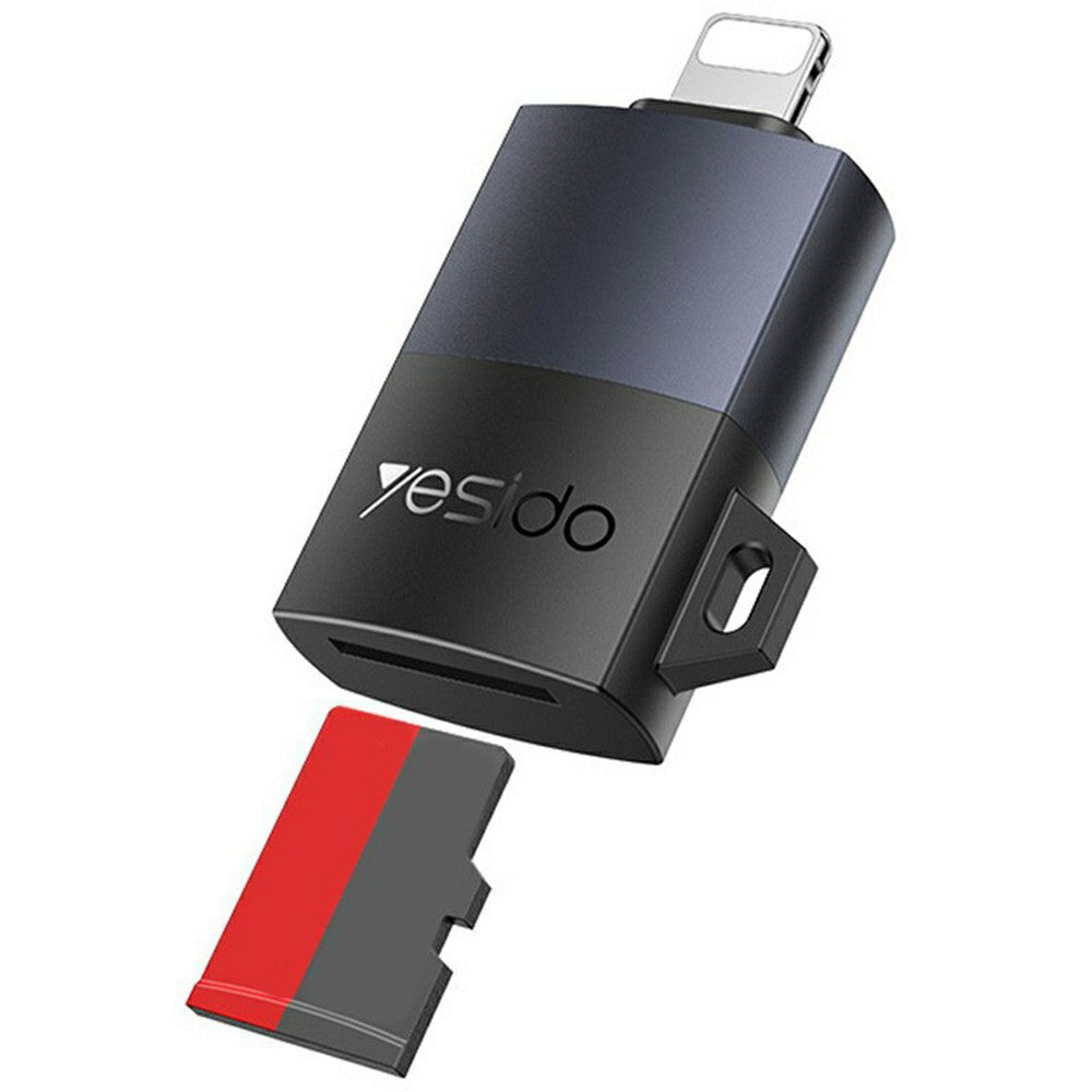 Lightning Card Reader Yesido GS38, microSD, Grå, Genforseglet