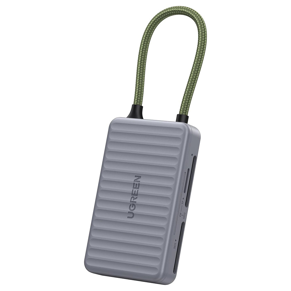 USB-C-kortlæser med UGREEN 55886-organisator, 2 x SD - microSD, Grå