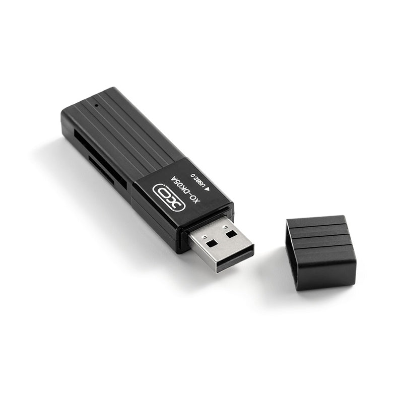 USB-kortlæser XO Design DK05A, SD - microSD, Sort