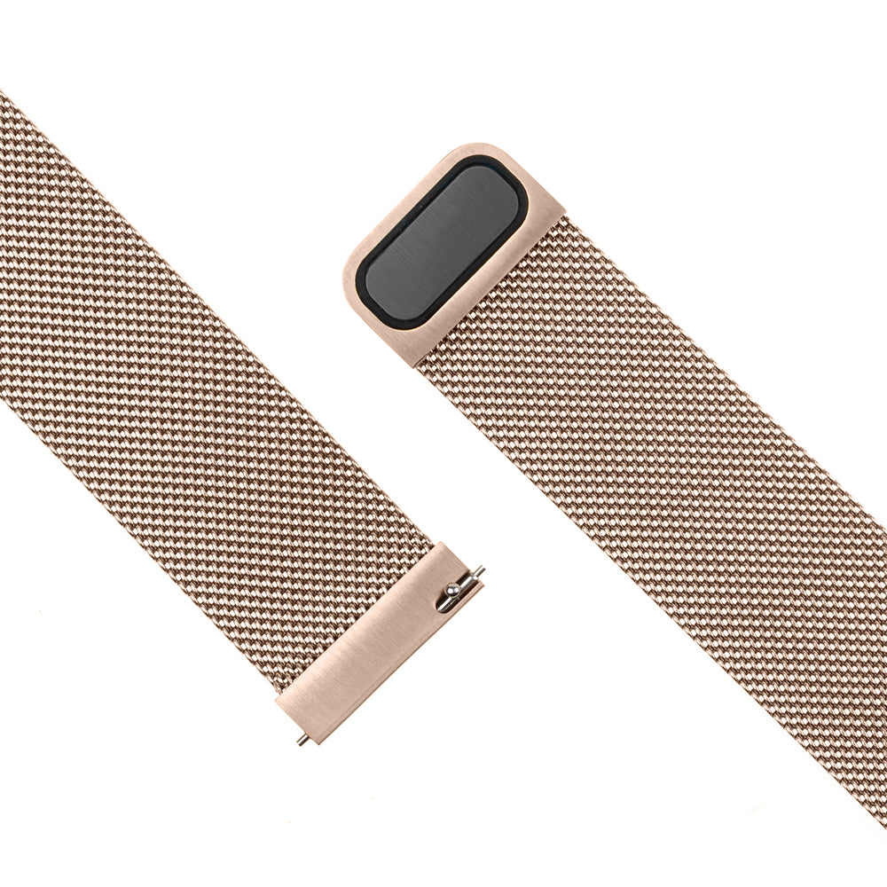 Fixed Mesh rem til Samsung Galaxy Watch / Huawei Watch Series, 20mm, Rosaguld