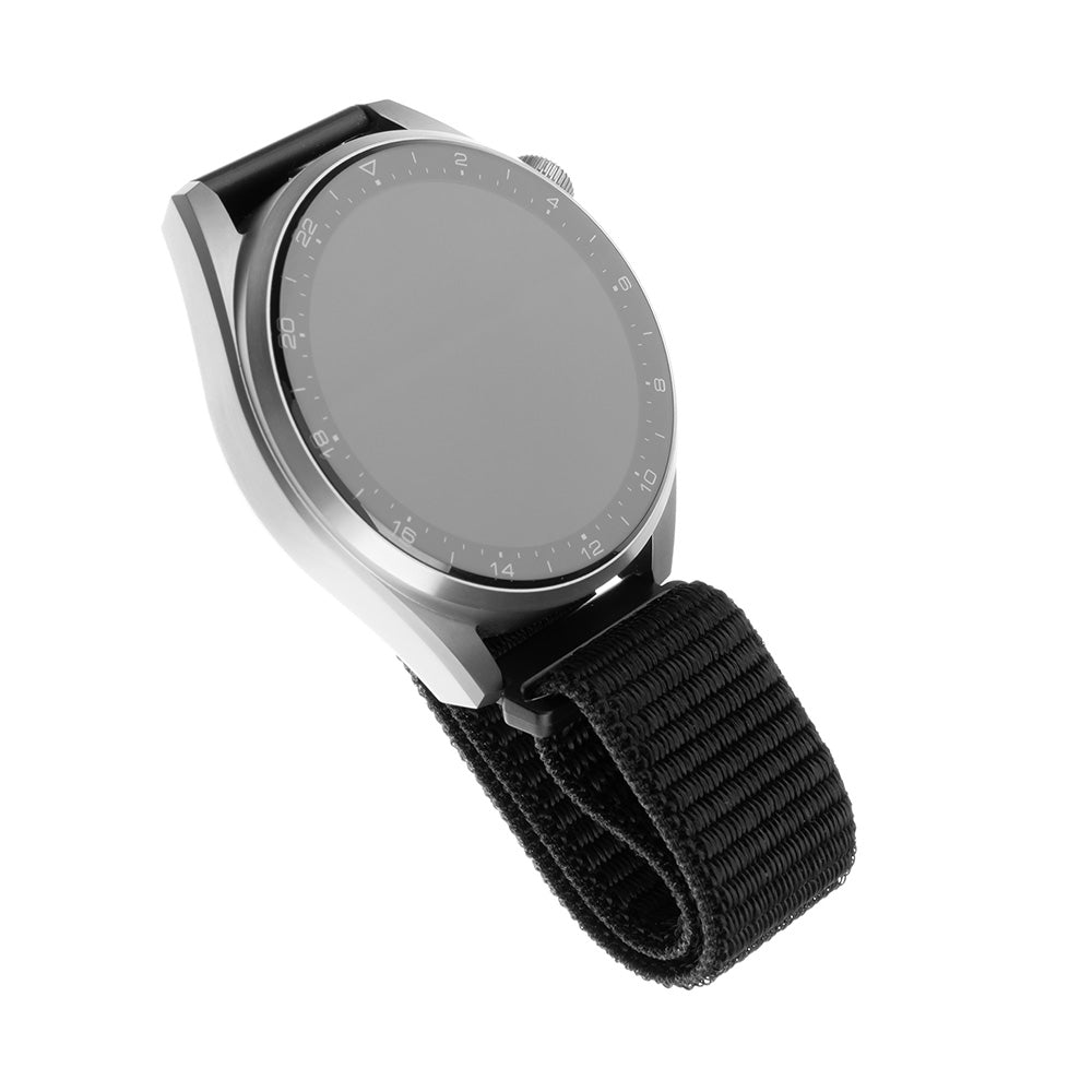 Fixed Nylon rem til Huawei Watch / Xiaomi Watch Series, 22mm, Sort