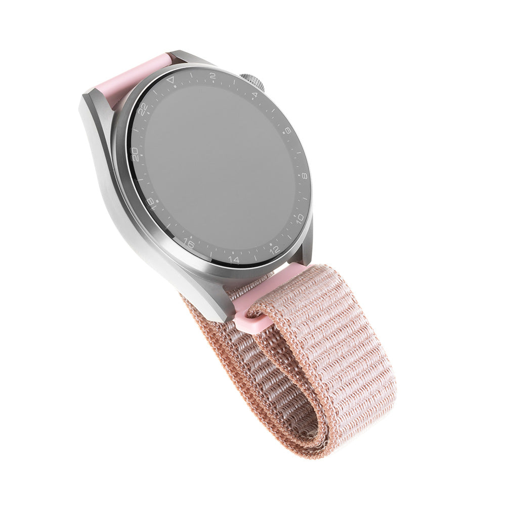 Fixed Nylon rem til Samsung Galaxy Watch / Huawei Watch Series, 20mm, Rosaguld