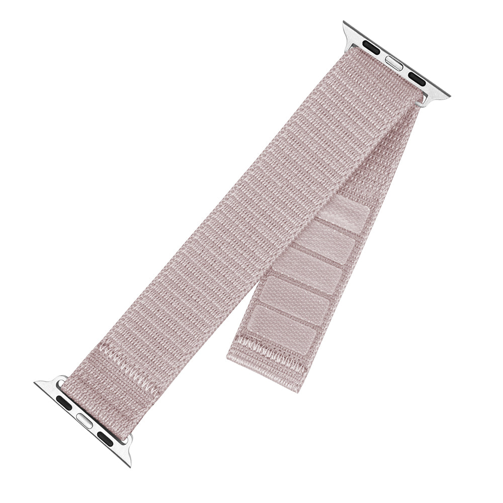 Fixed Nylon Sporty rem til Apple Watch 49mm / 46mm / 45mm / 44mm / 42mm serien, Rosa Guld