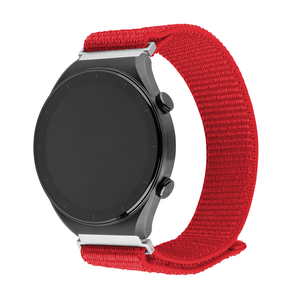 Fixed Nylon Sporty rem til Huawei Watch / Xiaomi Watch Series, 22mm, Rød