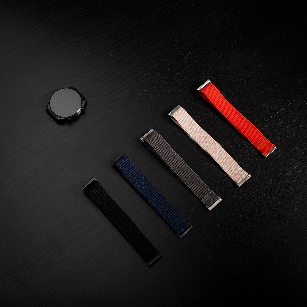 Fixed Nylon Sporty rem til Huawei Watch / Xiaomi Watch Series, 22mm, Rød