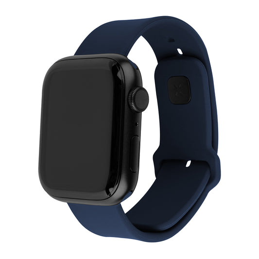 Fixed Silicone Sporty rem til Apple Watch 49mm / 46mm / 45mm / 44mm / 42mm serien, Blå