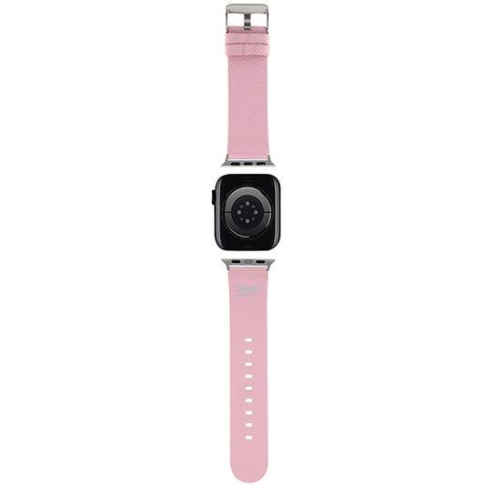 Hello Kitty læderrem med Kitty-hoved til Apple Watch 42mm / 41mm / 40mm / 38mm serien, Pink
