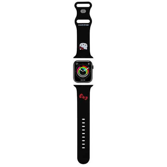 Hello Kitty Silicone Kitty Head rem til Apple Watch 49mm / 46mm / 45mm / 44mm / 42mm serien, Sort