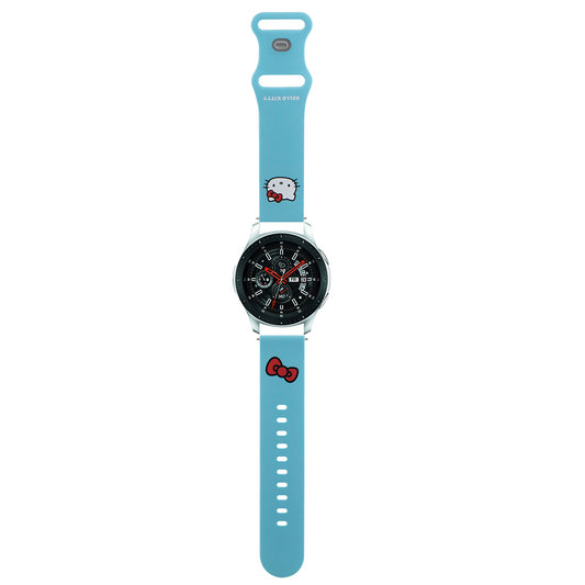 Hello Kitty Silicone Kitty Head rem til Samsung Galaxy Watch / Huawei Watch 46mm / 45mm / 41mm serien, Blå
