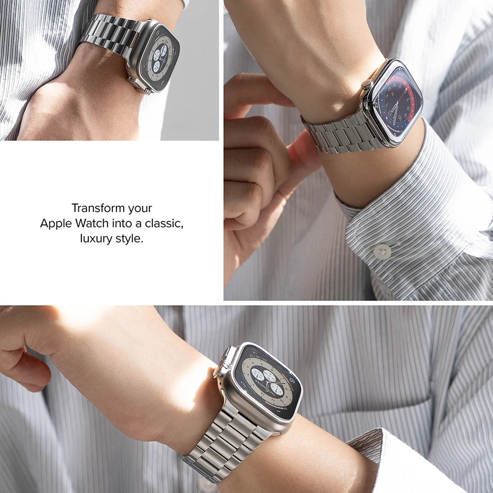 Ringke Metal One Air rem til Apple Watch 49mm / 46mm / 45mm / 44mm serien, Sølvfarvet