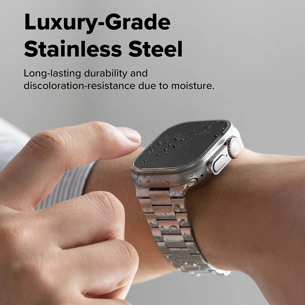 Ringke Metal One Air rem til Apple Watch 49mm / 46mm / 45mm / 44mm serien, Sølvfarvet