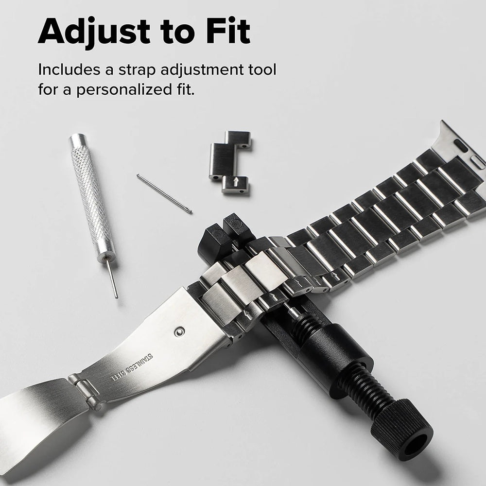 Ringke Metal One Air rem til Apple Watch 49mm / 46mm / 45mm / 44mm serien, Sølvfarvet