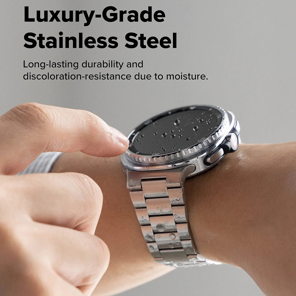 Ringke Metal One Air rem til Samsung Galaxy Watch8 / Watch8 Classic Series, Sølvfarvet
