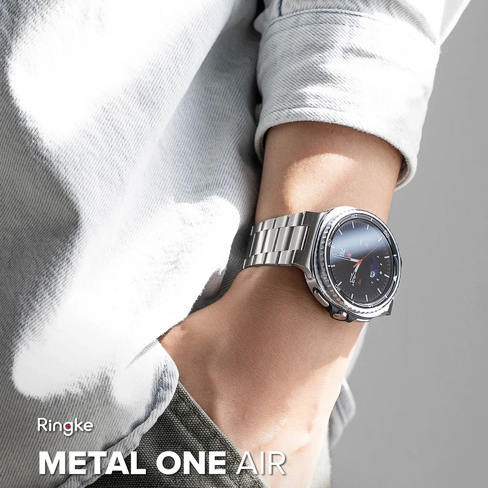 Ringke Metal One Air rem til Samsung Galaxy Watch8 / Watch8 Classic Series, Sølvfarvet