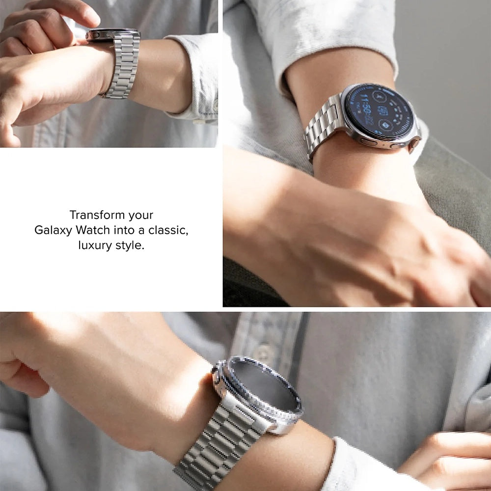 Ringke Metal One Air rem til Samsung Galaxy Watch8 / Watch8 Classic Series, Sølvfarvet