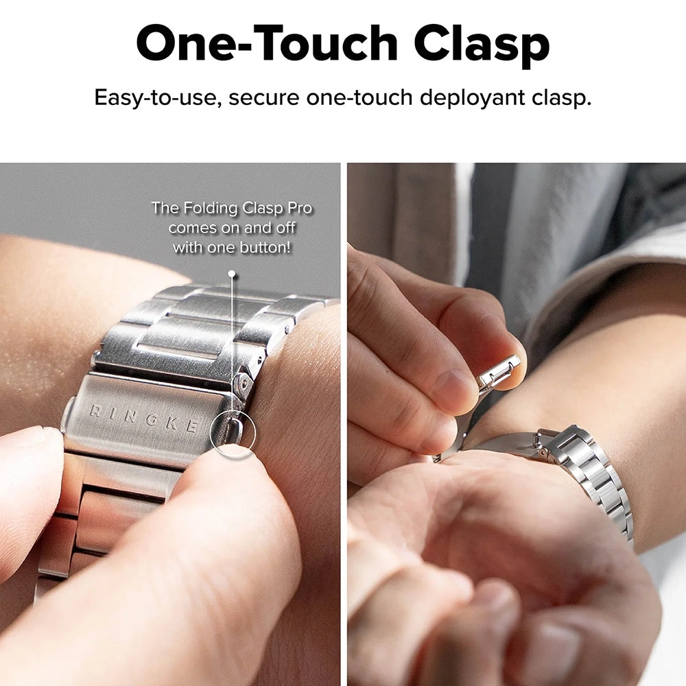 Ringke Metal One Air rem til Samsung Galaxy Watch8 / Watch8 Classic Series, Sølvfarvet