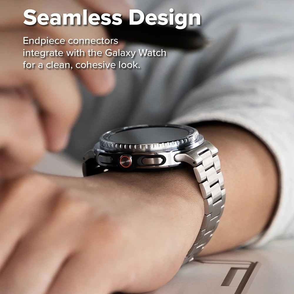Ringke Metal One Air rem til Samsung Galaxy Watch8 / Watch8 Classic Series, Sølvfarvet