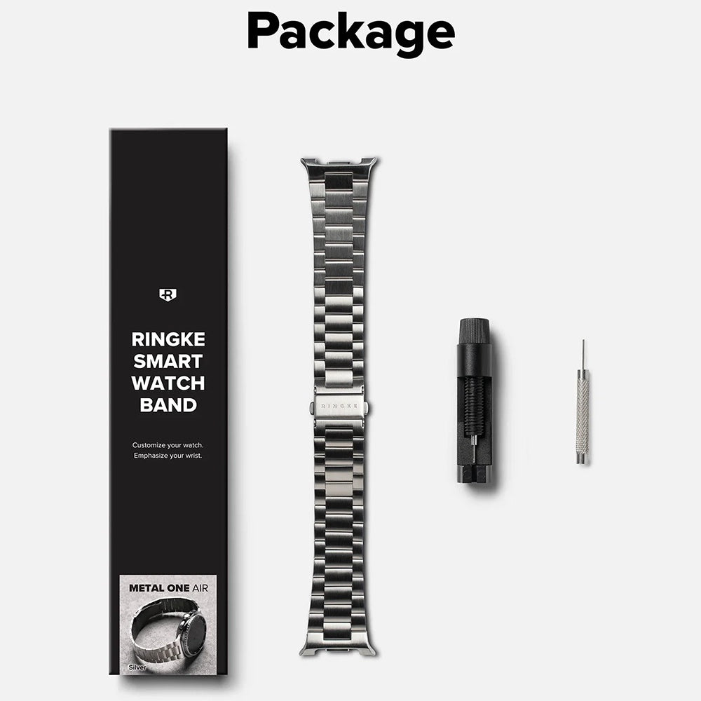 Ringke Metal One Air rem til Samsung Galaxy Watch8 / Watch8 Classic Series, Sølvfarvet