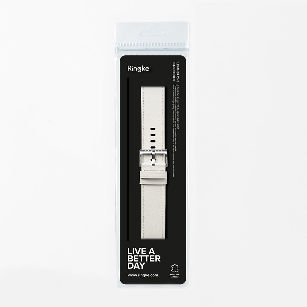 Ringke One Basic Bold rem til Fossil Watch / Mobvoi Watch / Suunto Watch Series, 24mm, Hvid