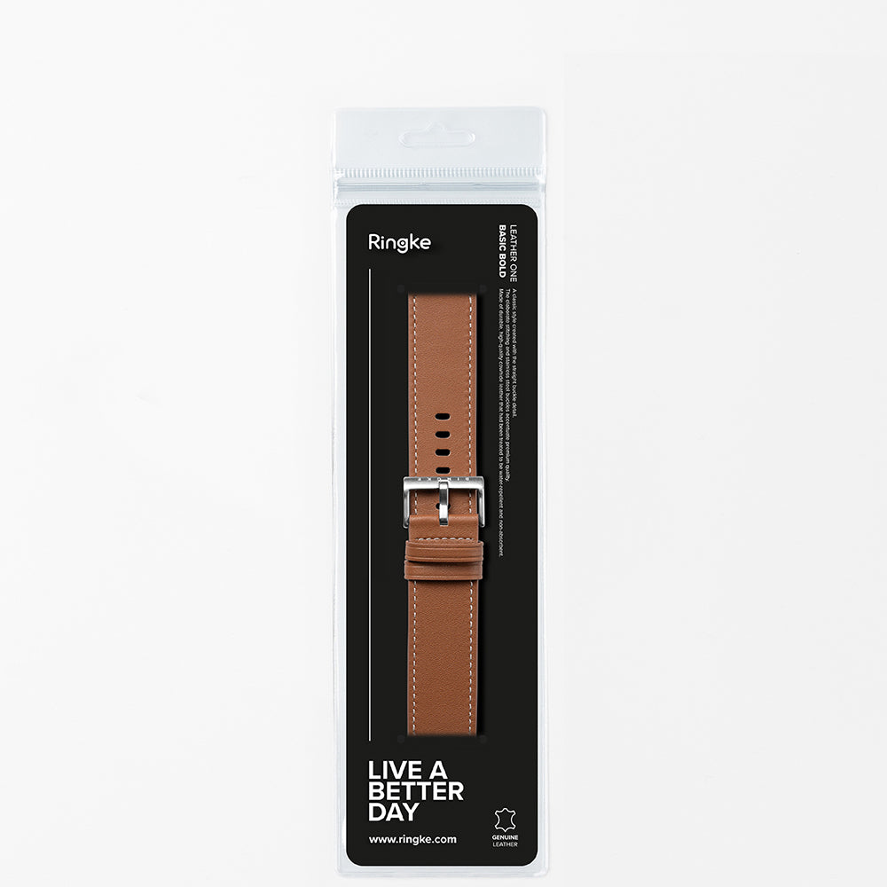 Ringke One Basic Bold rem til Fossil Watch / Mobvoi Watch / Suunto Watch Series, 24mm, Brun