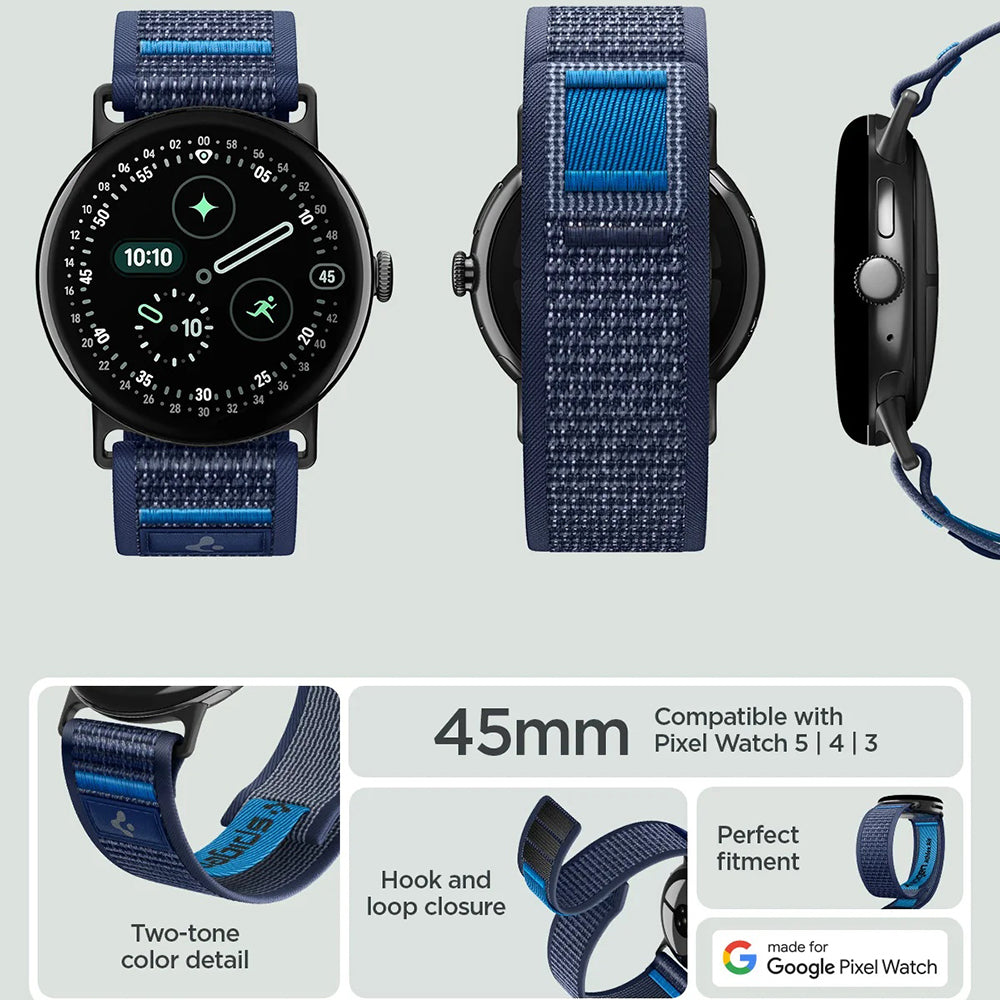 Spigen Athlex Air 2 rem til Google Pixel Watch 45mm Series, Marineblå AMP11748