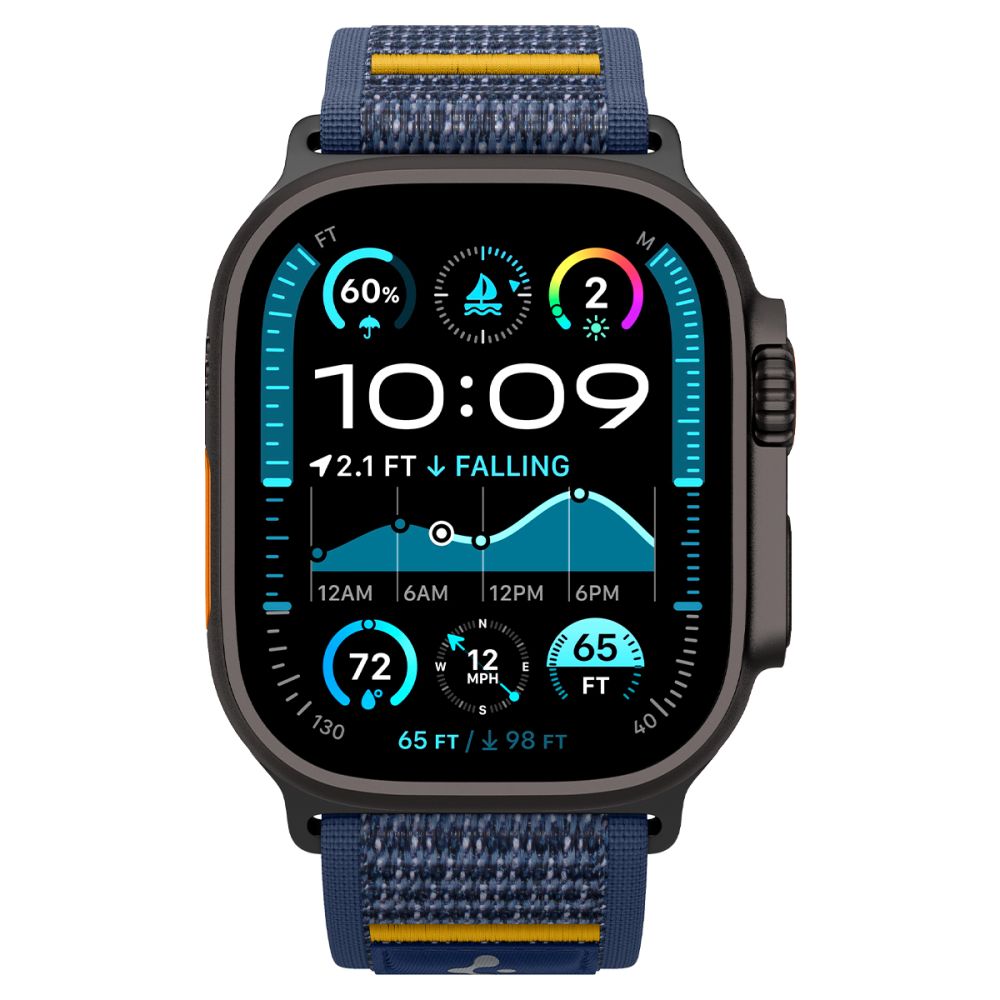 Spigen Athlex Air rem til Apple Watch 49mm / 46mm / 45mm / 44mm serien, Marineblå AMP09036