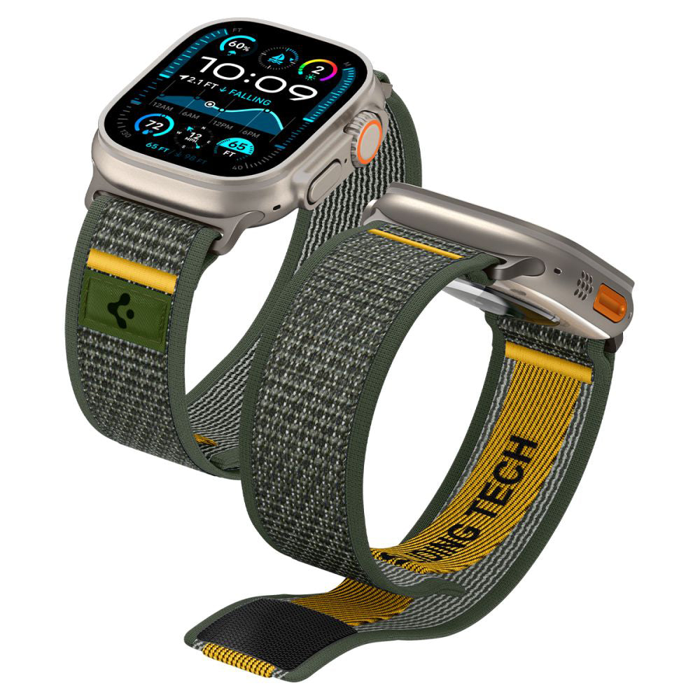Spigen Athlex Air rem til Apple Watch 49mm / 46mm / 45mm / 44mm serien, Grøn AMP09035