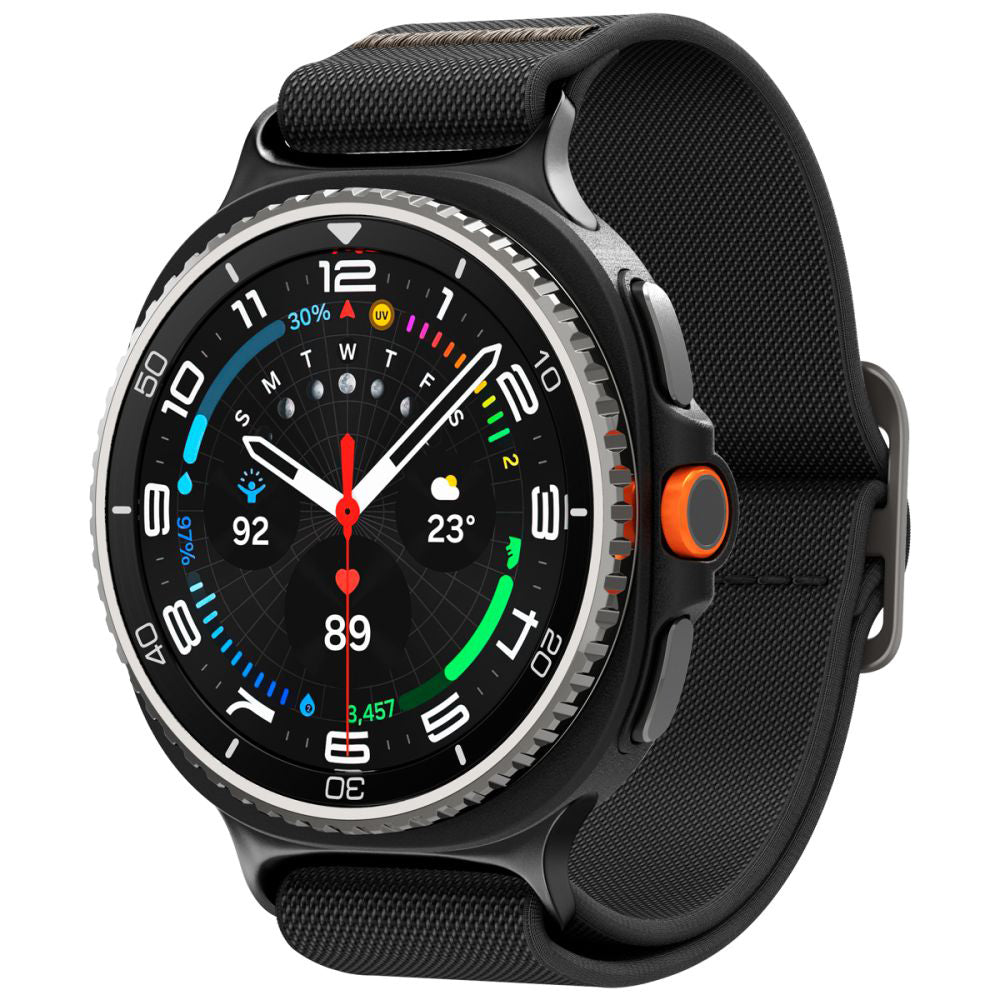 Spigen Lite Fit rem til Samsung Galaxy Watch8 / Watch8 Classic Series, Sort AMP10117