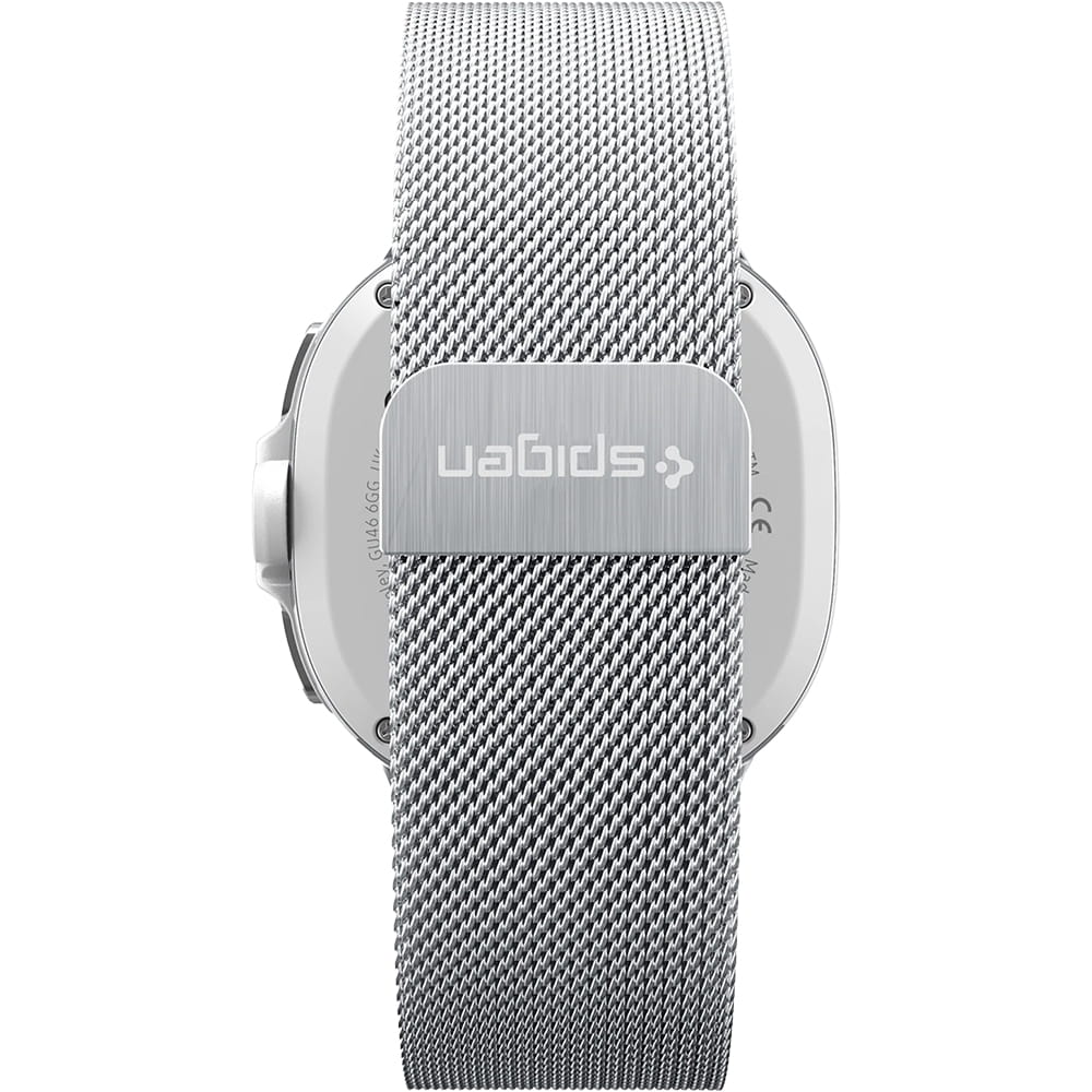 Spigen Metal Fit rem til Samsung Galaxy Watch9 / Watch8 / Watch8 Classic Series, Sølv AMP10121