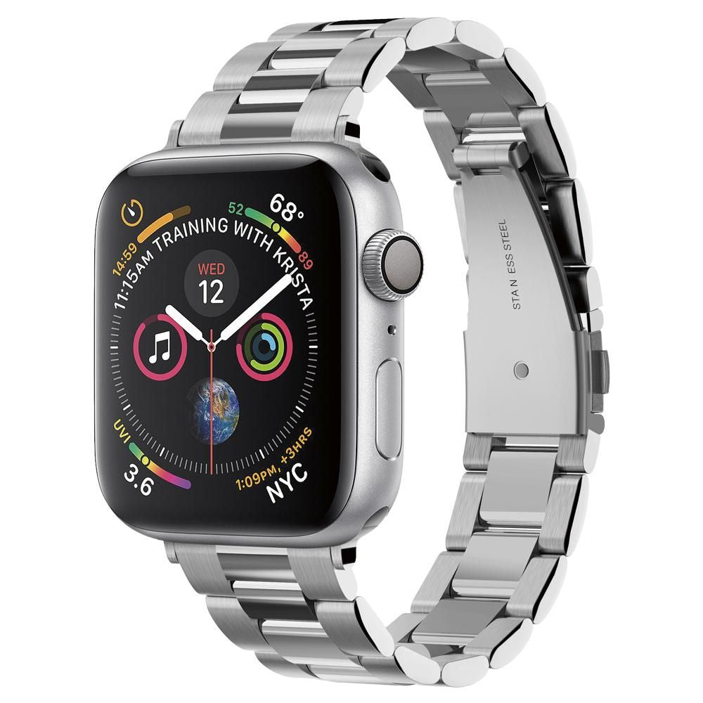 Spigen Modern Fit rem til Apple Watch 42mm / 41mm / 40mm / 38mm serien, Sølv 061MP25943