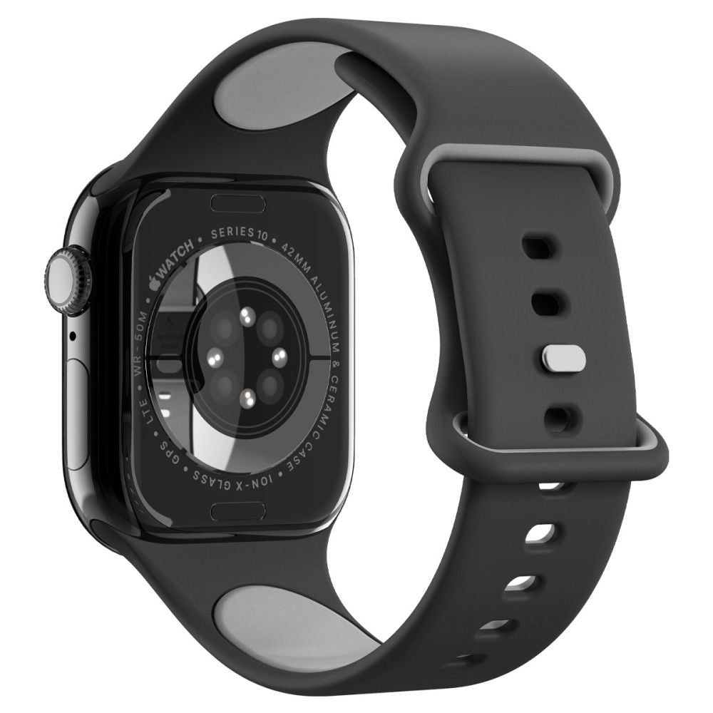 Spigen Nano Pop rem til Apple Watch 42mm / 41mm / 40mm / 38mm serien, Sort AMP09324