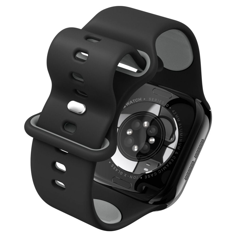 Spigen Nano Pop rem til Apple Watch 42mm / 41mm / 40mm / 38mm serien, Sort AMP09324