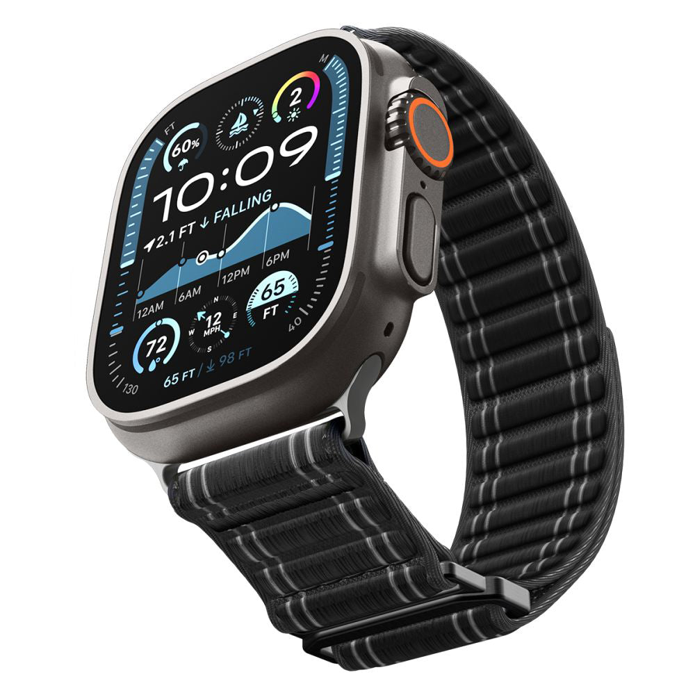 Spigen WBF0 rem til Apple Watch 49mm / 46mm / 45mm / 44mm Series, Sort AMP10141